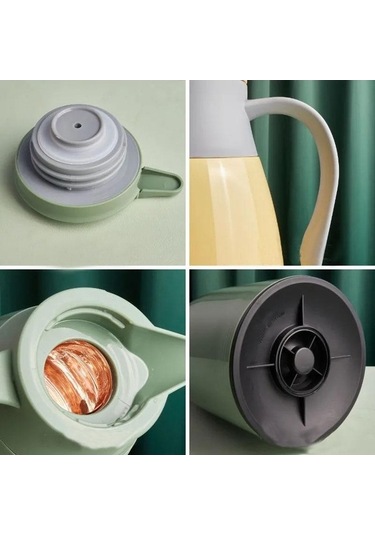 Novahub Yeşil Yalıtım Pot 1900ml Taşınabilir Ev Araba Termos Pot Yeşil