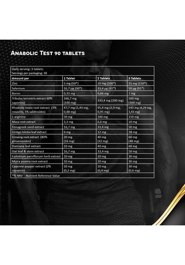 Kevin Levrone Anabolic Test Maca Tribulus Ginseng 90 Tablet Testo