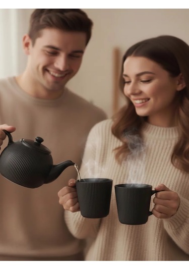 Sunny Home Çay Ve Kahve İçin Seramik Kupa 438750446 Siyah