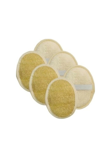 3 Adet Doğal Kabak Lifi Oval Yüz Kesesi Peeling Süngeri
