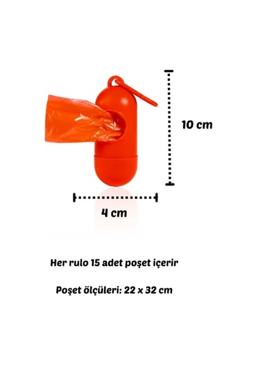 Bamm Bamm Çanta Boy Kirli Bebek Bezi Çöp Poşeti ve Taşıma Çantası (Kırmızı)