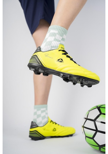 Muggo Pascal Unisex Garantili Krampon Halı Saha Futbol Spor Ayakkabı Yeşil