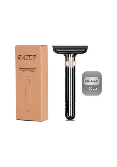 Joyhub Manuel Tıraş Makinesi Rulo Sistem Erkek Tıraş Bıçağı Metal Tıraş Üstün 1 Şaft 10 Yedek Bıçak Apc-739 H