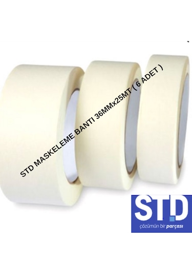 Std Maskeleme Bantı 36mmx25mt 6 Adet