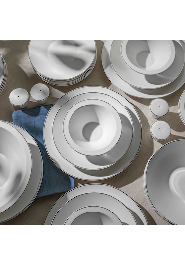 Nehir Siena Platin Majestic 57 Parça Porselen Yemek Takımı