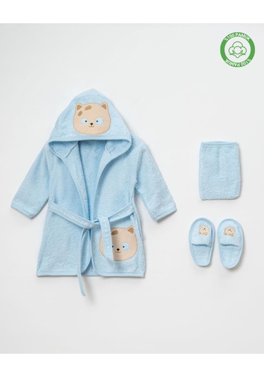 Kedili Bornoz Takımı 1-2 Yaş Mavi