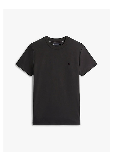 Tommy Hilfiger Klasik Sıfır Yaka T-shirt Siyah