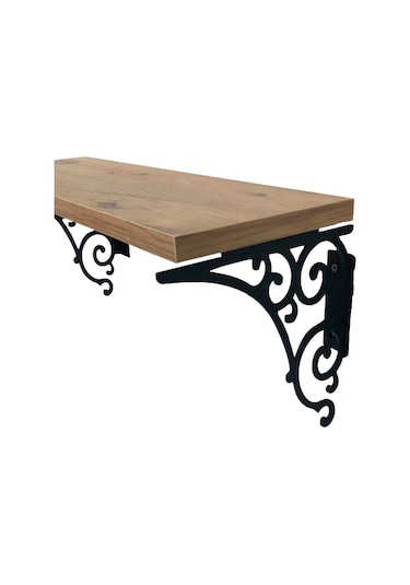 Metal Raf Ayağı 2'li Set / Çiçeklik / Kitaplık / Siyah Renkli