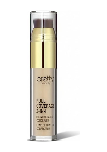 Wonderway Full Coverage 2-in-1 Fondöten & Kapatıcı 02 Buğday Ten