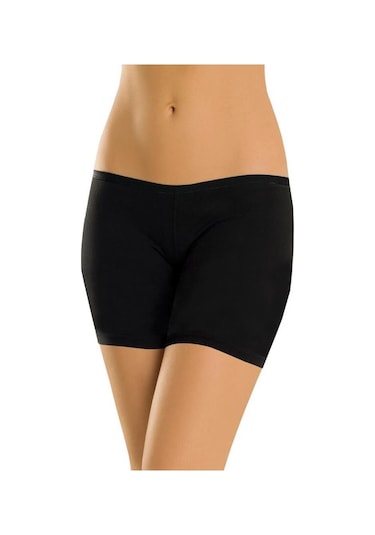 Özkan Underwear 6 Adet Özkan Bayan Likralı Süprem Şort Boxer 0412 Siyah