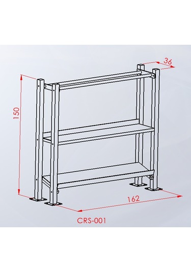 Depolama Ünitesi Rafi 1 Crs-001 Siyah