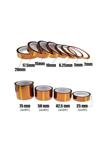 Bga Kapton Bant. Isıya Dayanıklı Termal Bant. Isı Yalıtım Bandı 10 MM X 30Mt