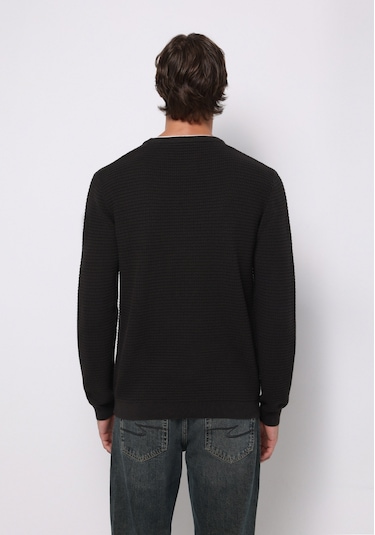 Colins Regular Fit Yuvarlak Yaka Jakarlı Erkek Antrasit Kazak Cl1076734 Q1.v2 Ant Antrasit