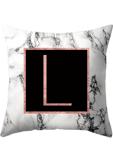 A-z Harf Desenli Yumuşak Peach Skin Kırlent Kılıfı - 44x44 Cm Ev Dekoru Yastık Kılıfı Konforlu Ve Dayanıklı Diğer Diğer