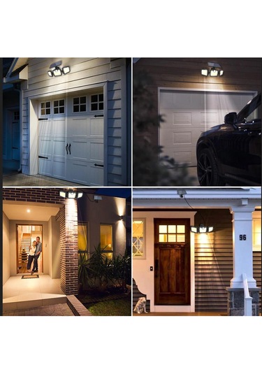 Greentech Güneş Enerjili Hareket Sensörlü, 3 Taraflı 171 Cob Led Aydınlatma / GT-SL15