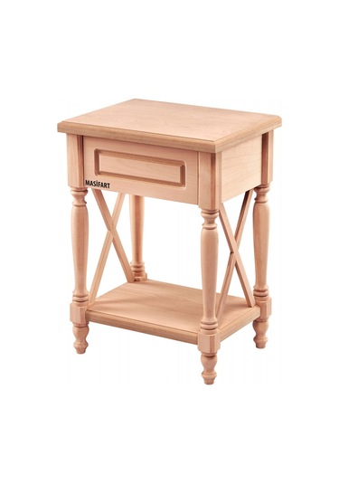 Masifart Agnus Çarpı Tornalı Komodin Cilasız Ham Diğer