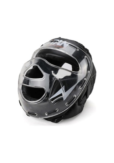 Yüz Korumalı Boks Kaskı , Siyah Camlı Model Çok Renkli