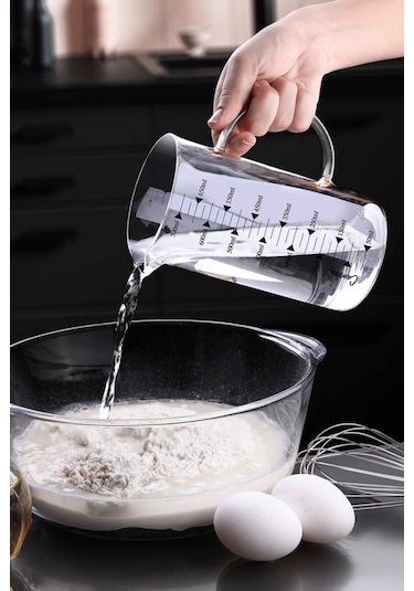 Direk Ateşe Dayanıklı French Press-filtre Kahve Bardağı-ölçü Kabı-700 Ml Şeffaf