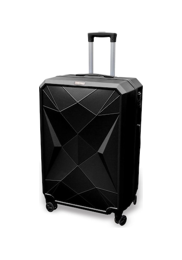 Coral High Diamond Abs Siyah Büyük Boy Valiz 16603