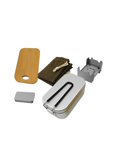 Kamp Alkol Soba Öğle Yemeği Kutusu Seti Kamp Yürüyüş Pişirme Tarzı A Için Katlanır Soba Çok Renkli