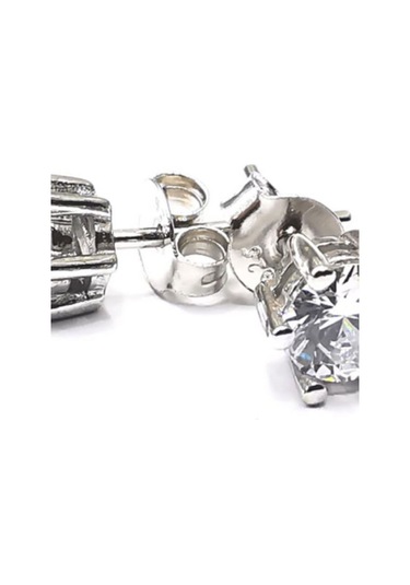 Omar Silver Kadın Ithal Rodyum Tek Taş Altı Tırnaklı Zirkon Taşlı