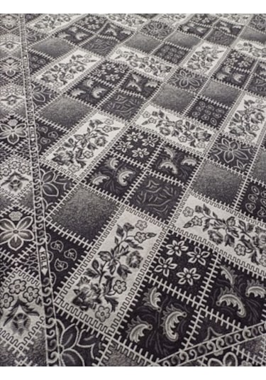 Savan Dokuma Halı Örtüsü 6m² 200 300 Kale Gri4 Gri