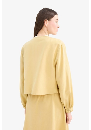 DeFacto Relax Fit Önden Bağlamalı Keten Uzun Kollu Tesettür Bluz E5352AX25SPKH520