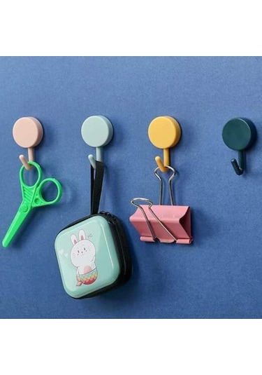 Büro Ev Ofis Düzeni İçin 10adet Kendi Yapışır Renkli Duvar Askısı Seti Diğer