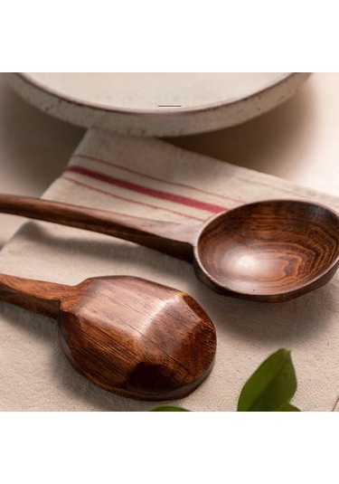 Mufunye Büyük Boy Ahşap Çorba Kaşığı - Geleneksel Japon Tasarım, Noodle/porçöz Servisi, Doğal Ahşap Malzeme, Ev Kullanıma Uygun Diğer