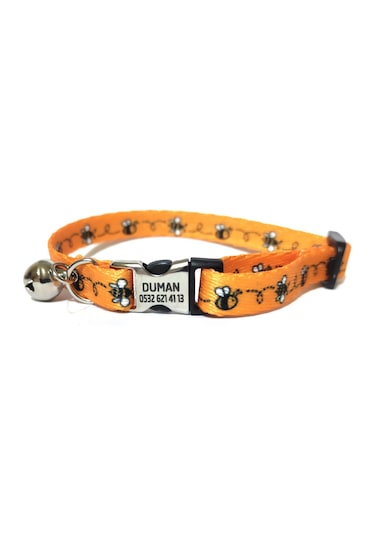 Metal kilitli isimli kedi tasması, kedi isimlik, kedi künyesi