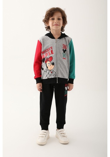 Mickey Mouse D4818-3 Çocuk  Gri Melanj Eşofman Takımı