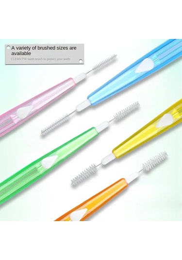30 Adet/kutu Kürdan Diş Arası Fırça 0.6-1.5mm Diş Arasında Temizleme Ağız 0.7mm Straight Shape