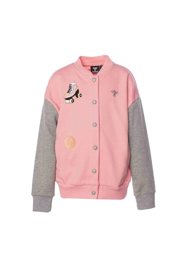 Hummel Dagnes Bomber Çocuk Pembe Yuvarlak Yaka Ceket Pembe