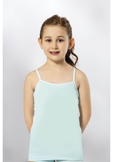 Kota 3411x12 Kız Çocuk 12'li Likralı İp Askılı Karışık Desen Atlet-renkli Asorti