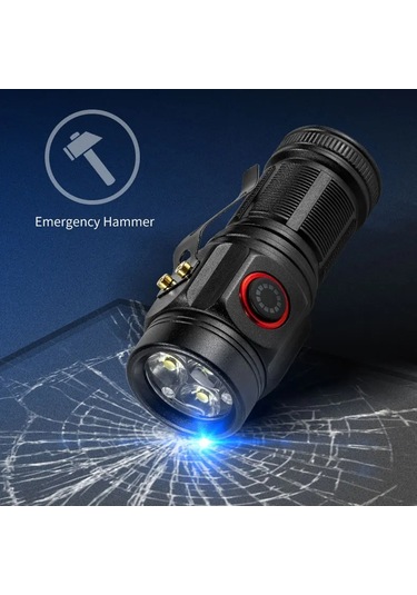 Cbtx W5182 Klipsli Taşınabilir El Feneri, Yüksek Parlaklık 3-led Gece Lambası Pille Çalışan Mini Işık Kamp Balıkçılık İçin