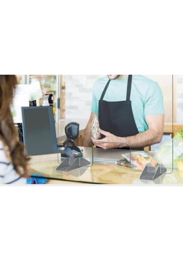 Suntek Sneeze Guard Akrilik Koruyucu Bariyer Masası Kontrol 50x50cm