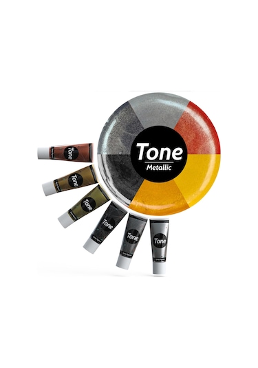Tone Metallic Epoksi Renk Pigmenti Seti Metalik Renkler 6X25 ML