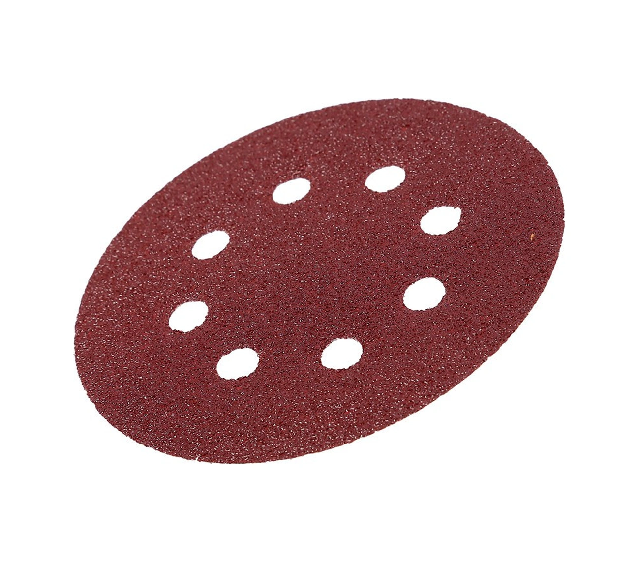 Konesam Alüminyum Oksit 125mm 8 Delikli Disk Zımpara Kağıdı 60 - Kırmızı, 10 Adet/paket - Ahşap, Metal Ve Otomobil Cila İçin Dayanıklı Ve Verimli