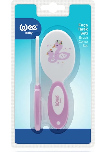 Wee Baby Fırça Tarak Seti - Pembe