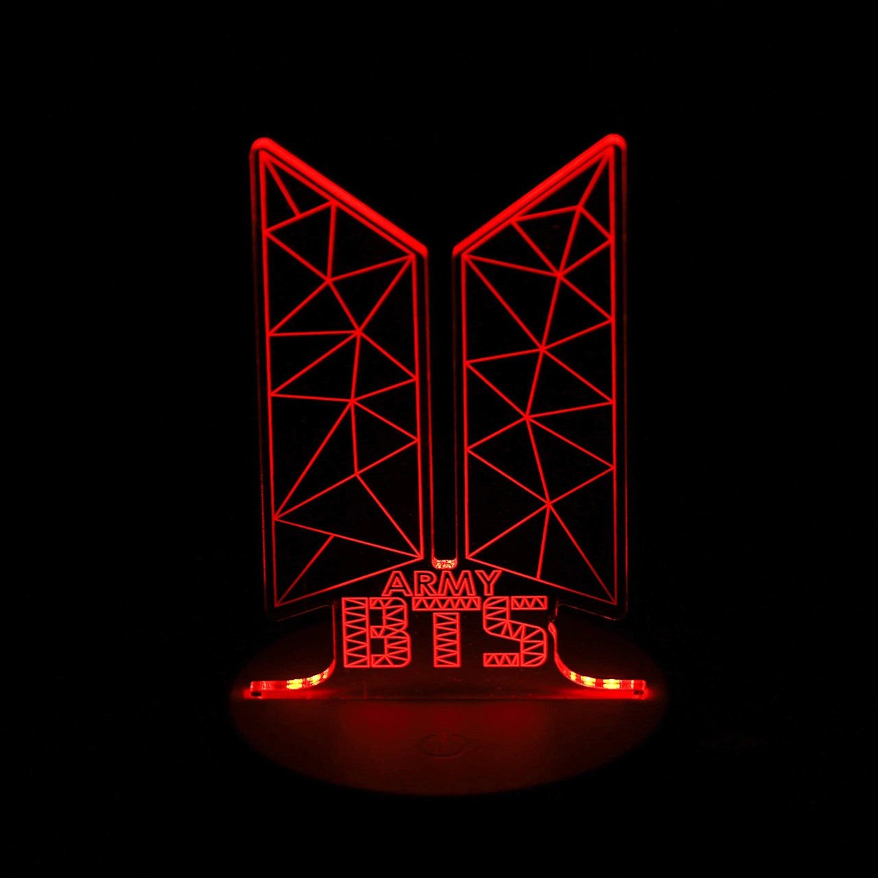 Yuntech01 Army Hediyesi 16 Renkli Led Masa Lambası - Usb Ve Uzaktan Kumandalı Akrilik Gece Lambası Odanız İçin Beyaz