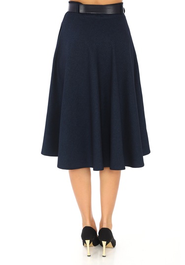 Soralline Kadın Etek Kışlık Kloş 780 Lacivert
