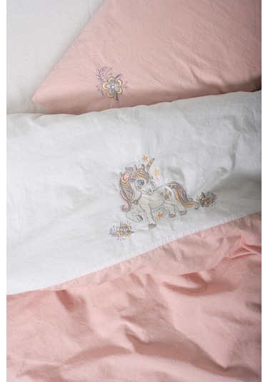Cotton Box Cuddly Nakışlı Bebek Nevresim Takımı Bonic Beyaz