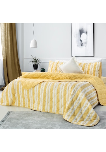 Schafer Home İnfinity Çift Kişilik Complete Set 4 Parça-hardal Hardal