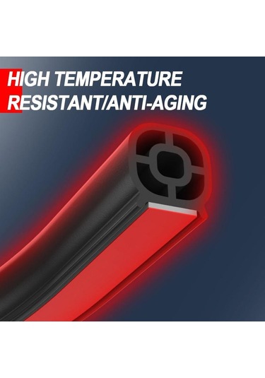 Seametal 5 M Araba Kapı Conta Şeritleri Etiket Çift Katmanlı Yalıtım Şeridi Kauçuk Contalar Ses Yalıtımı Araba Kapı Gövde Motor Kapağı