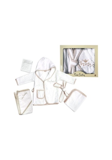 Pierre Cardin Bornoz Seti - Ekru Çok Renkli