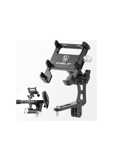 Wheel Up-bisiklet Telefon Tutucu Ayarlanabilir Alüminyum Alaşımlı Y29355-c Siyah