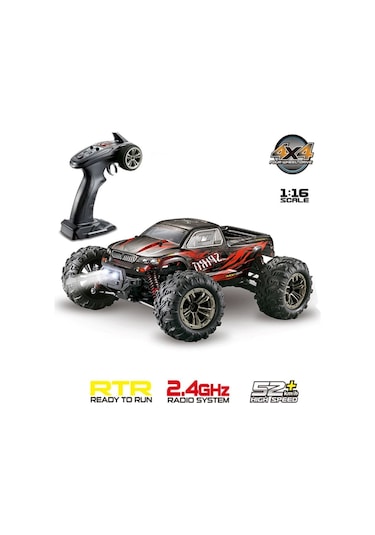 Xinlehong 1:16 Brushless Uzaktan Kumandalı Yüksek Hızlı Rc Araba 52km/s 2.4ghz 4wd Usb Şarj Kırmızı Çok Renkli