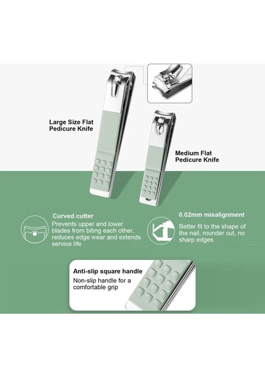 Fortunelane Stainless Steel Manikür Seti 12 Parça: Tırnak Kesici, Ayak Bakımı Araçları - Siyah Seri 7022b Diğer Diğer