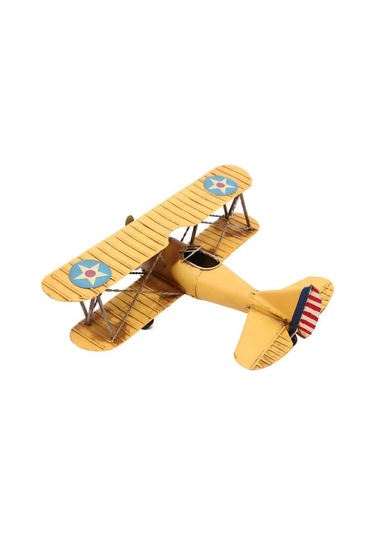 Vintage Dekoratif Çift Kanatlı Keşif Uçağı
