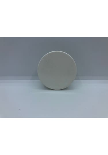 Plastik, 55 Mm Çapında Sade Ve Şık Dolap, Kitaplık, Mobilya Düğme Kulpu 5 Adet Beyaz